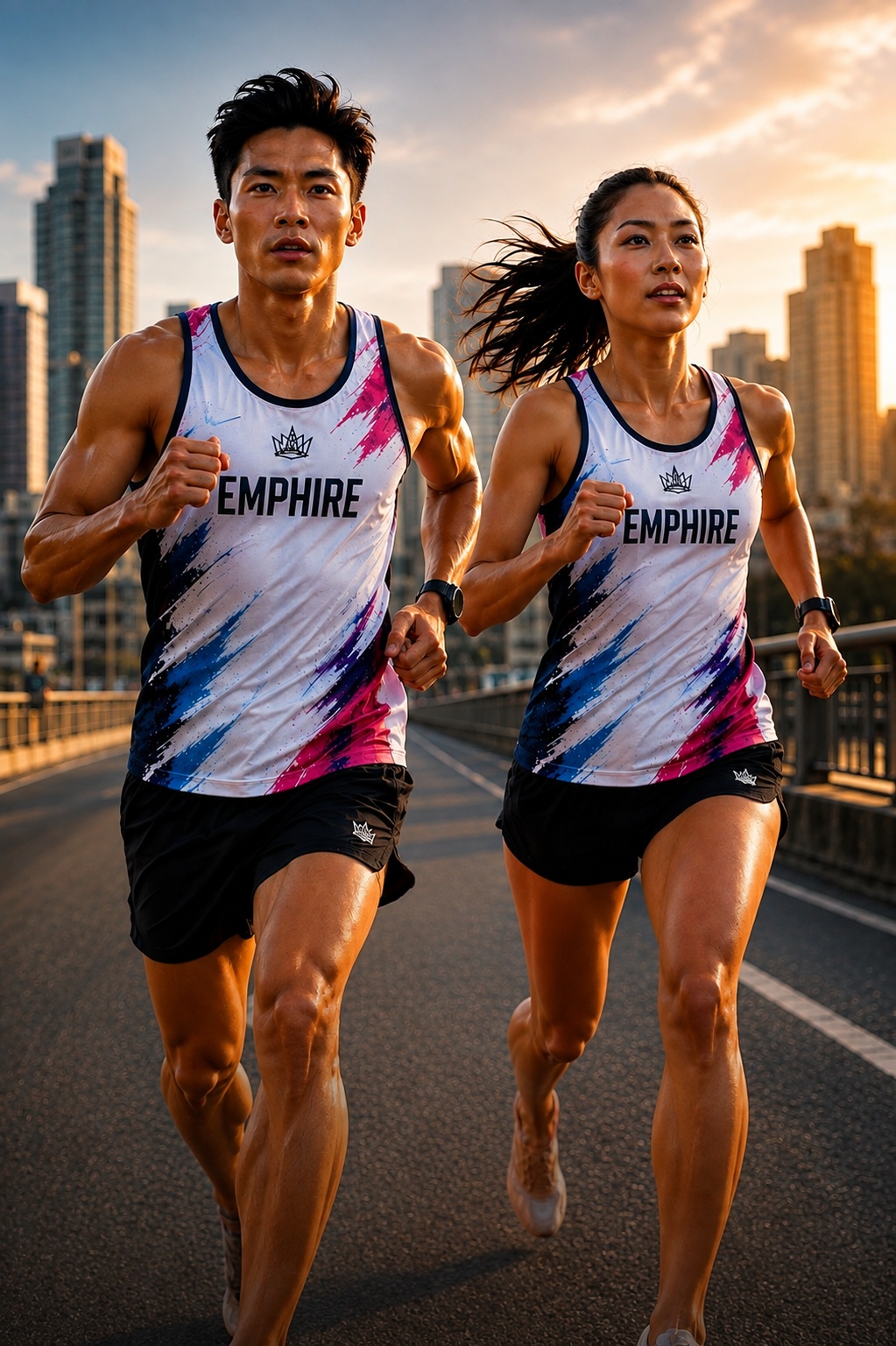 Runner wearing performance apparel