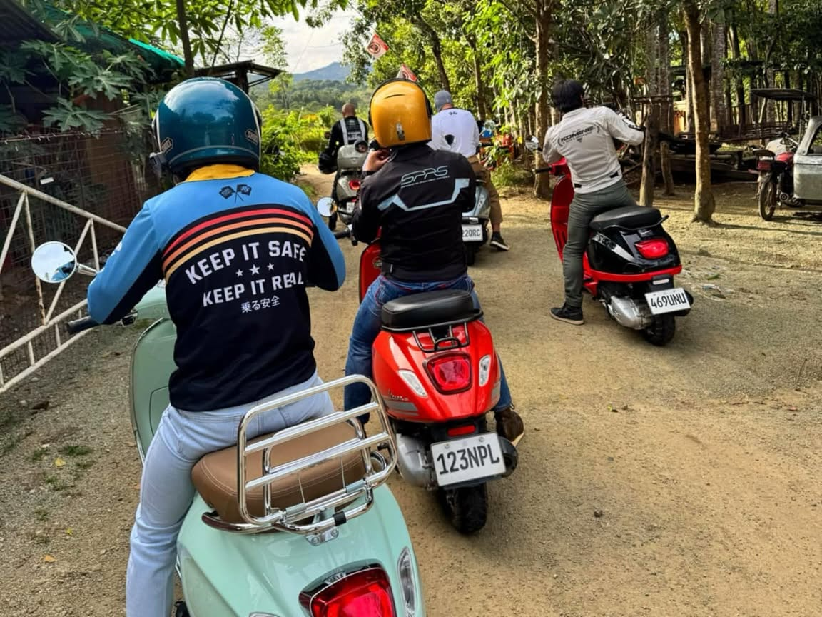 Complete photo of Ride Safe riders on the road